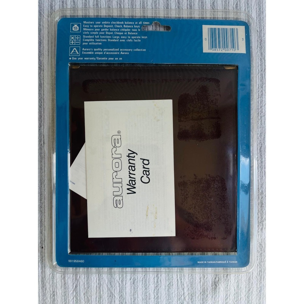 Vintage Aurora CB-710 Instant Checkbook Banker Calculator Designer Wallet WORKS! - Picture 6 of 7